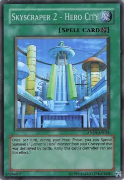 Yugioh Skyscraper 2 - Hero City STON-EN048 Super Rare MP - Image 1