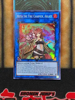 Yugioh Hiita The Fire Charmer, Ablaze OP10-EN010 Super Rare MP - Image 1