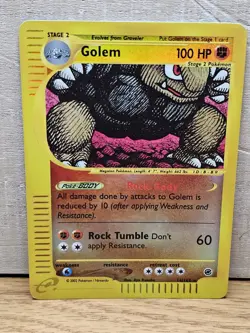 Golem 14/165 Reverse Holo Rare Expedition Base Set Pokemon Card - Image 1