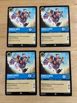 4 Card Lot Disney Lorcana Chapter 1 Donald Duck 144/204 - Image 1
