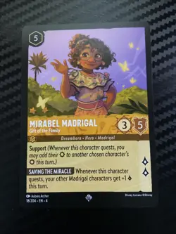 Disney Lorcana Super Rare Mirabel Madrigal Trading Card 18/204 Ursula’s Return - Image 1