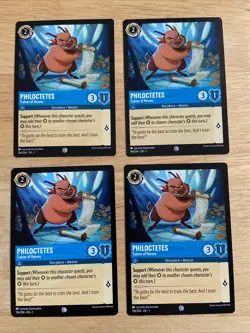 4 Card Lot Disney Lorcana Chapter 1 Philoctetes 156/204 - Image 1