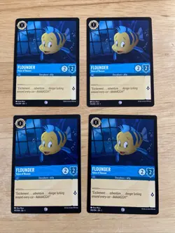 4 Card Lot Disney Lorcana Chapter 1 Flounder 145/204 - Image 1