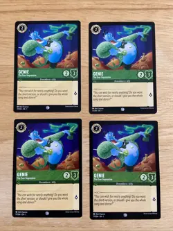 4 Card Lot Disney Lorcana Chapter 1 Genie 77/204 - Image 1