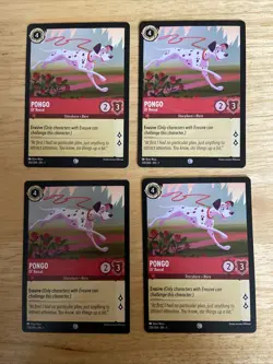 4 Card Lot Disney Lorcana Chapter 1 Pongo 120/204 - Image 1