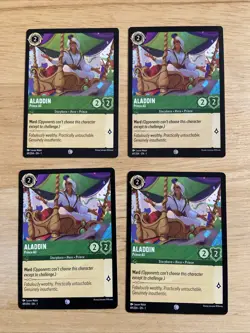 4 Card Lot Disney Lorcana Chapter 1 Aladdin 69/204 - Image 1