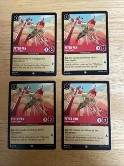 4 Card Lot Disney Lorcana Chapter 1 Peter Pan 119/204 - Image 1