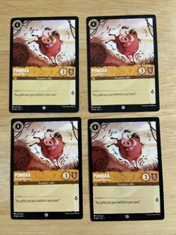 4 Card Lot Disney Lorcana Chapter 1 Pumbaa 17/204 - Image 1