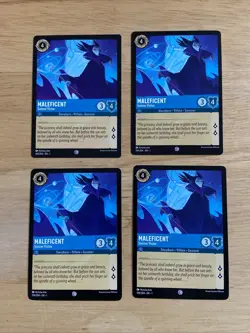 4 Card Lot Disney Lorcana Chapter 1 Maleficent 150/204 - Image 1