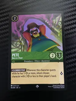 Disney Lorcana Super Rare Pete Trading Card 85/204 Ursula’s Return - Image 1