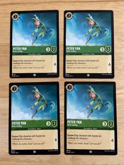4 Card Lot Disney Lorcana Chapter 1 Peter Pan 91/204 - Image 1