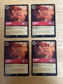 4 Card Lot Disney Lorcana Chapter 1 Aladdin 105/204 - Image 1