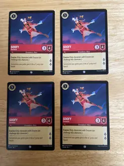 4 Card Lot Disney Lorcana Chapter 1 Goofy 111/204 - Image 1