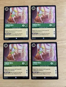 4 Card Lot Disney Lorcana Chapter 1 Tinker Bell 93/204 - Image 1