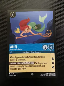 Disney Lorcana Super Rare Ariel Treasure Collector Trading Card 139/204 Ursula’s - Image 1