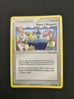 Pokemon Reverse Foil Card : Mary's Request 86/115 (Ex Unseen Forces) Stamped - Image 1