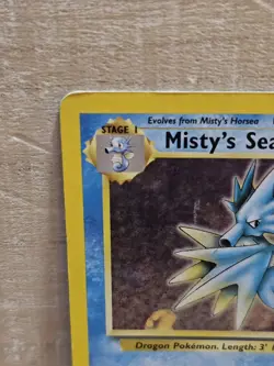 Misty's Seadra Gym Heroes #9/132 Holo With Swirl Pokemon Vintage Rare Card - Image 3