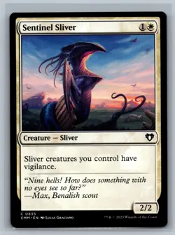 Magic The Gathering Commander Masters Sentinel Sliver #0835 MTG TCG CCG - Image 1