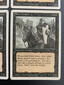 MTG | 4x Black Knight | Revised Edition | Magic The Gathering | *Kult - Image 5
