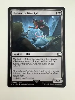 Undercity Dire Rat MTG Magic the Gathering Card NM Near Mint FIN - Image 1