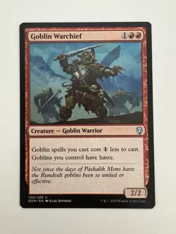 Goblin Warchief MTG Magic the Gathering Card NM Near Mint DOM - Image 1