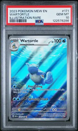 2023 POKEMON MEW EN-151 ILLUSTRATION RARE #171 WARTORTLE PSA 10 - Image 1