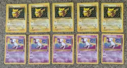 Vintage Lot 10 Pokemon Black Star Promo (5) #1 Ivy Pikachu and (5) #8 Mew - Image 1