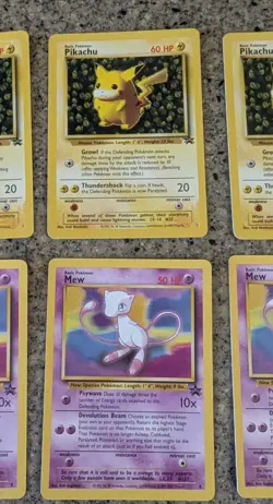 Vintage Lot 10 Pokemon Black Star Promo (5) #1 Ivy Pikachu and (5) #8 Mew - Image 3