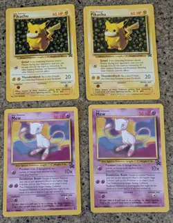 Vintage Lot 10 Pokemon Black Star Promo (5) #1 Ivy Pikachu and (5) #8 Mew - Image 4