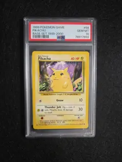 1999 POKEMON GAME BASE SET #58 PIKACHU YELLOW CHEEKS PSA 10 GEM MINT - Image 1
