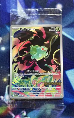 Pokemon TCG Mega Evolutions Stamped Promo Card - Bulbasaur 133/132 - SEALED - Image 1