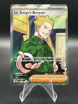 Lt. Surge's Bargain 170/132 Ultra Rare Full Art Pokemon Mega Evolution - Image 1