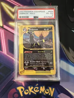 2003 POKEMON AQUAPOLIS #H29 UMBREON-HOLO PSA 4 - Image 1