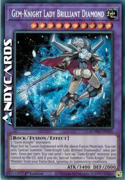 GEM-KNIGHT LADY BRILLIANT DIAMOND • Segreta • BLMM EN145 • 1Ed • Yugioh! - Image 1