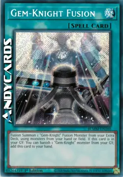 GEM-KNIGHT FUSION (Fusione Cavaliere-Gemma) Segreta • BLMM EN160 • 1Ed • Yugioh! - Image 1