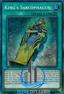 Yugioh MP24-EN125 King's Sarcophagus Prismatic Secret Rare Card 1st Edition - Image 1