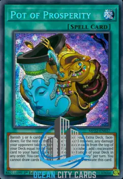 Yugioh Pot Of Prosperity MP22-EN037 Prismatic Secret Rare 1st Edition - Image 1