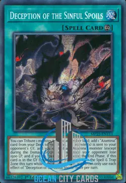 Yugioh MP25-EN113 Deception of the Sinful Spoils Prismatic Secret Rare 1st Ed - Image 1