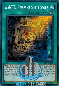 Yugioh MP24-EN122 WANTED: Seeker of Sinful Spoils Secret Rare - Image 3