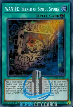 Yugioh MP24-EN122 WANTED: Seeker of Sinful Spoils Secret Rare - Image 5