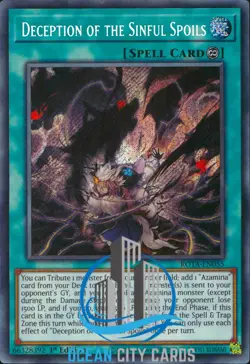 Yugioh Deception of the Sinful Spoils ROTA-EN055 Secret Rare 1st Edition - Image 1