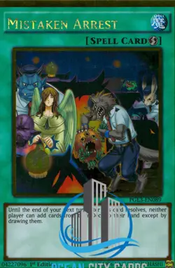Yugioh Mistaken Arrest PGL3-EN089 Gold Rare 1st Edition - Image 2