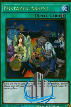 Yugioh Mistaken Arrest PGL3-EN089 Gold Rare 1st Edition - Image 4