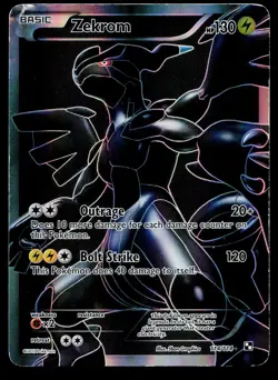 Zekrom 114/114 Full Art Black and White Ultra Rare 2011 - Pokemon Card - Image 1