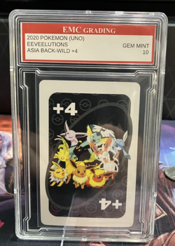 EEVEELUTIONS 2020 Pokemon #+4 EMC GRADED 10 ASIA BACK GREAT POKEMON CARD! - Image 1