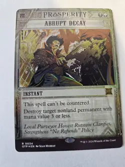 MTG - Abrupt Decay FOIL - Outlaws of Thunder Junction Breaking News - Image 1