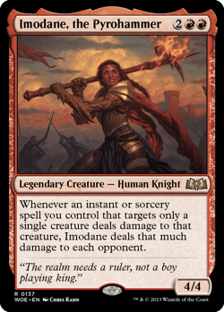 MTG magic 1x Imodane, the Pyrohammer (M/NM) Wilds of Eldraine - Image 1