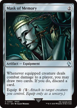 MTG magic 1x Mask of Memory (M/NM) Commander Final Fantasy - Image 1