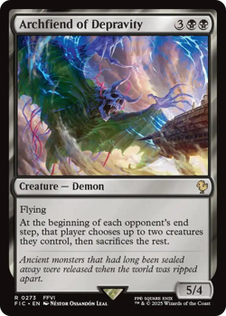 MTG magic 1x Archfiend of Depravity (M/NM) Commander Final Fantasy - Image 1