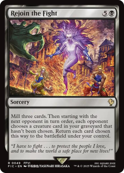 MTG magic 1x Rejoin the Fight (M/NM) Commander Final Fantasy - Image 1